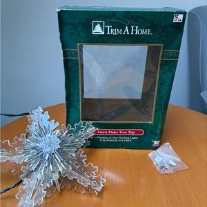 Vintage snowflake tree topper